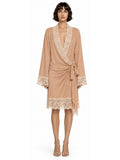 CECILE MIDI ROBE - POWDER APRICOT