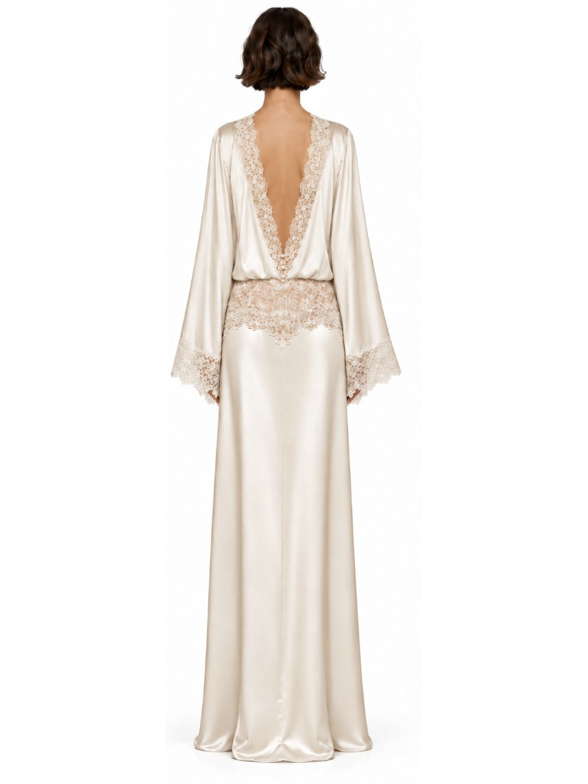 MARGARET MAXI ROBE - ANTIQUE IVORY