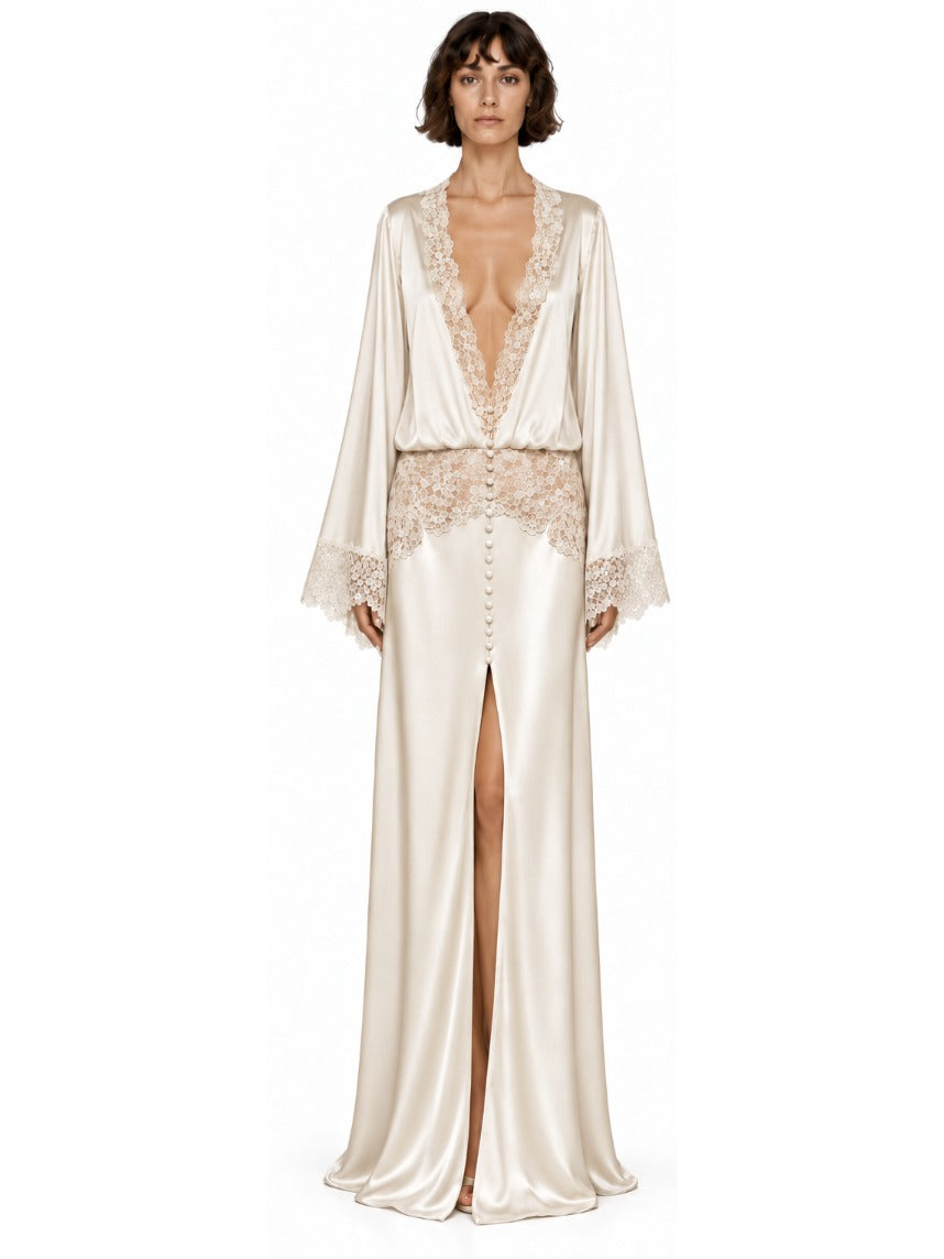 MARGARET MAXI ROBE - ANTIQUE IVORY
